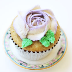 Vegan Vanilla Rose Cupcake