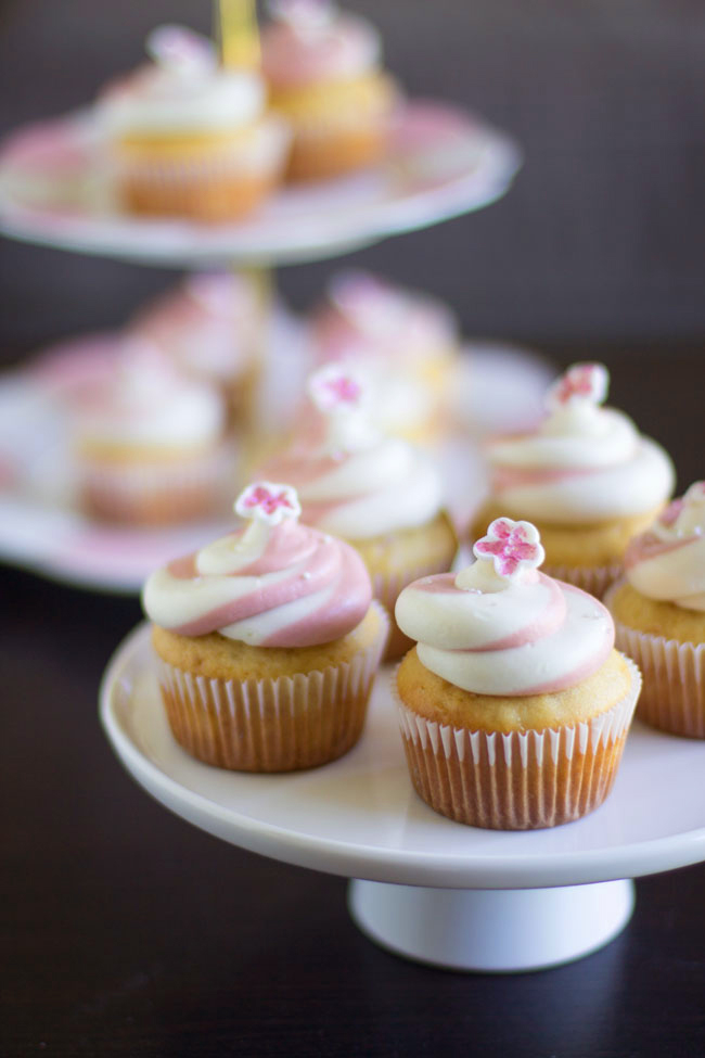 lychee swirl cupcakes