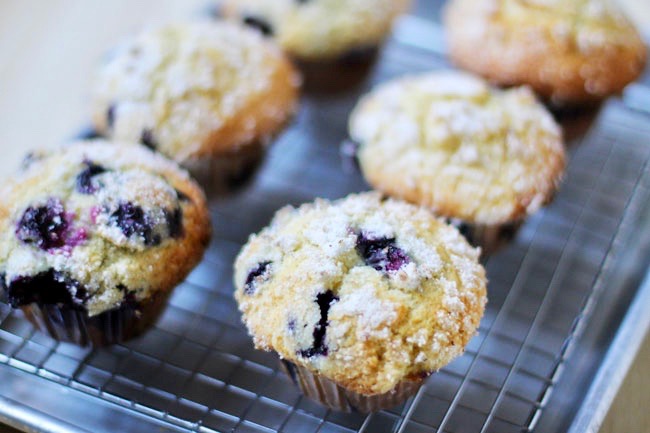 blueberry lemon sugar muffins