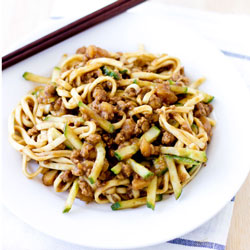 Beijing Fried Sauce Noodles - Savoring Spoon