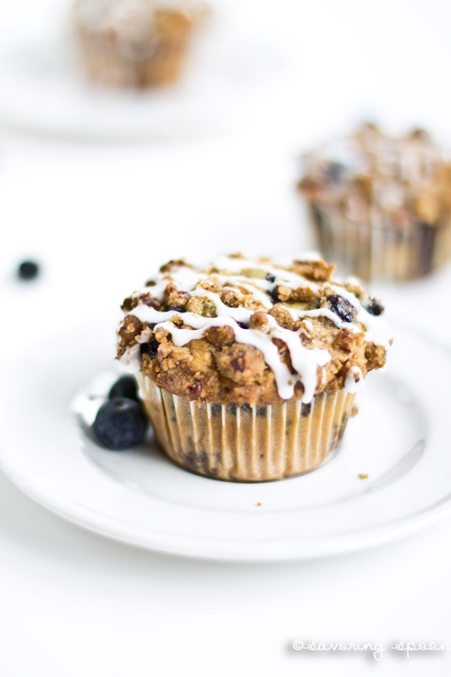 Blueberry Crumb Muffins - Savoring Spoon — Savoring Spoon